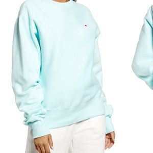 Champion oversized aqua colored sweatshirt